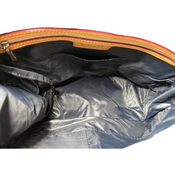 MZ WALLACE Bag DOWNTOWN Blue Burgundy Red Hobo Crossbody Purse - Picture 6 of 16